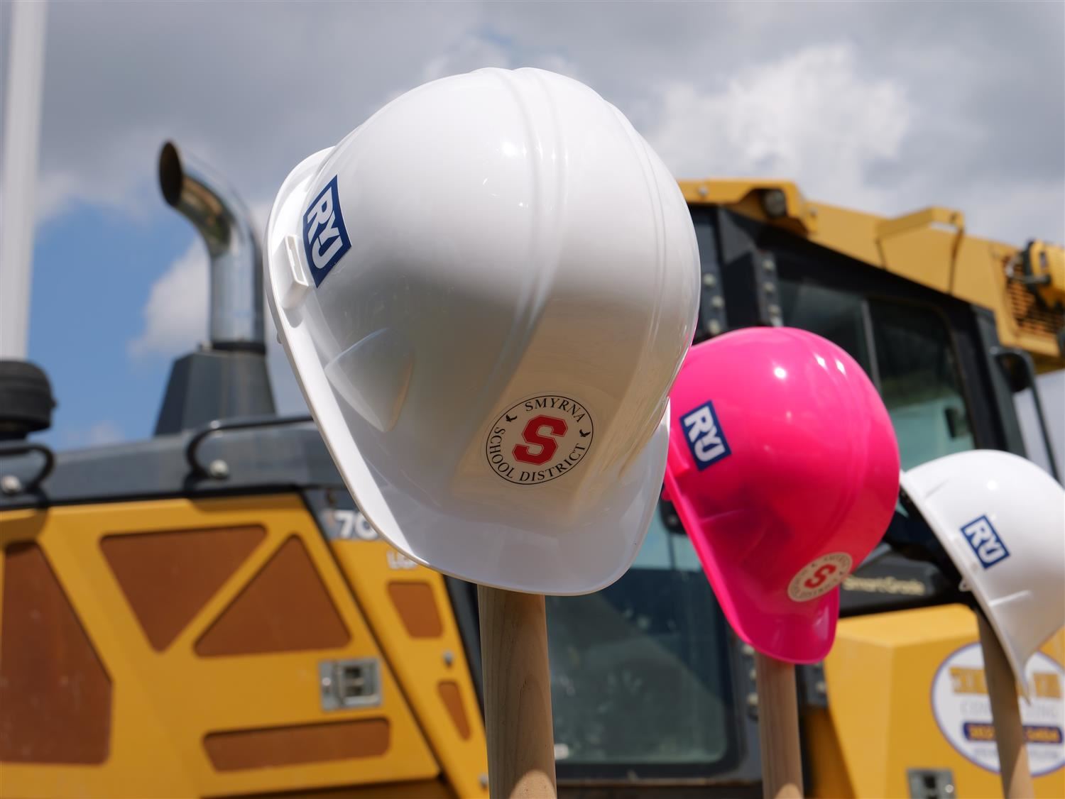 Construction helmet at CIS addition groundbreaking event