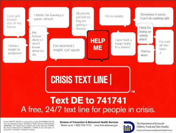 Delaware Crisis Text Line
